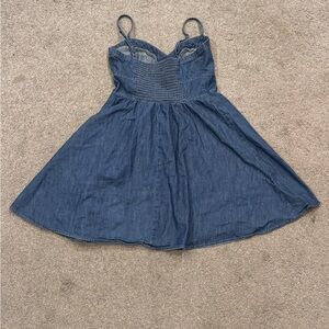 Express Denim Skater Mini Dress Women’s XS Adjustable Strap